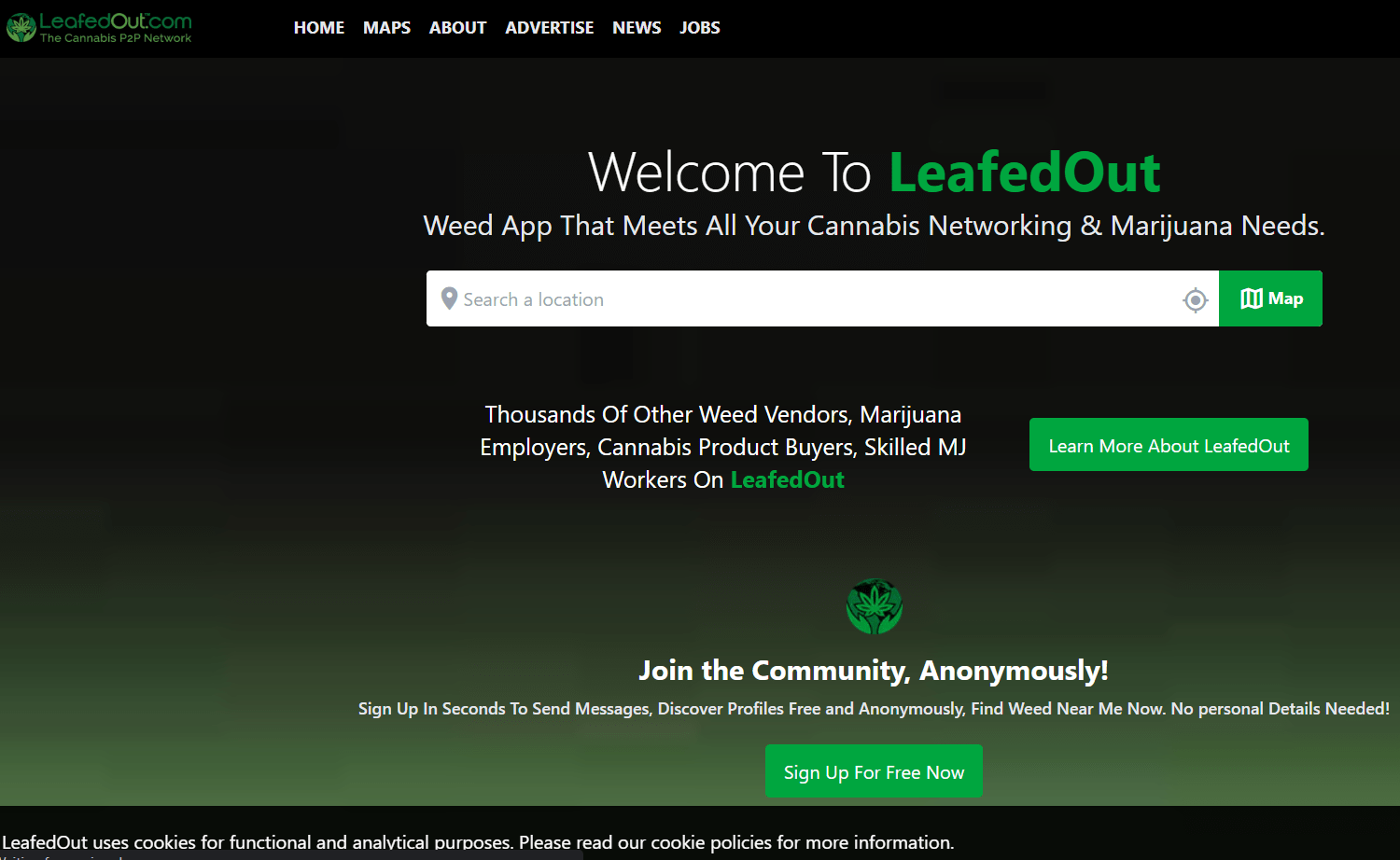Leafedout | free Map-Based Weed App
