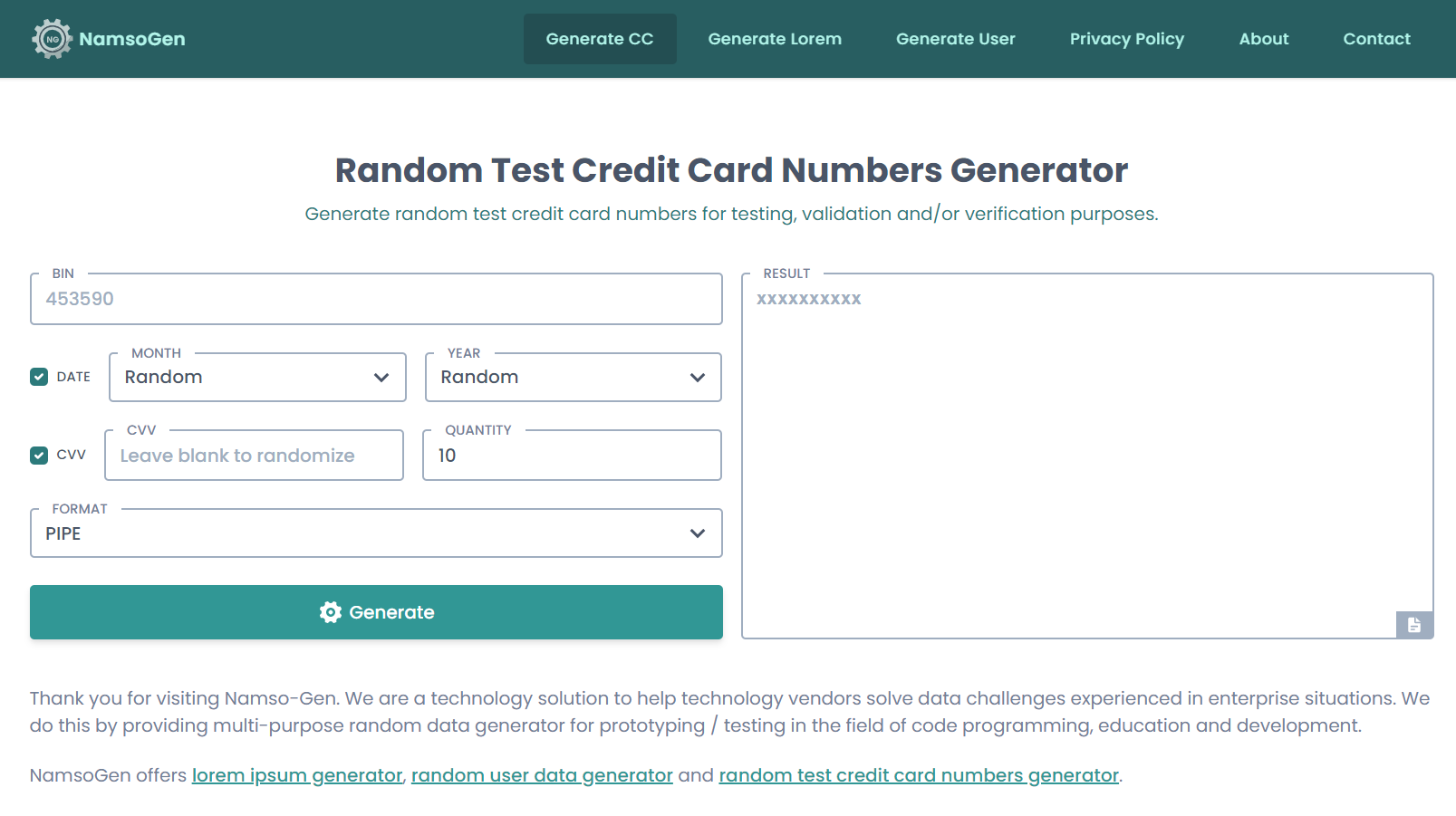 Namso Gen 2022 |One of the Best  Credit Card Generator 